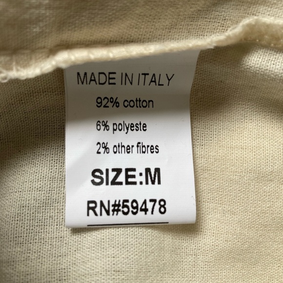 Civico 51 Lab Cream Button-Up Shirt Embroidered Blue Paisley Made in Italy NWT - Picture 5 of 8